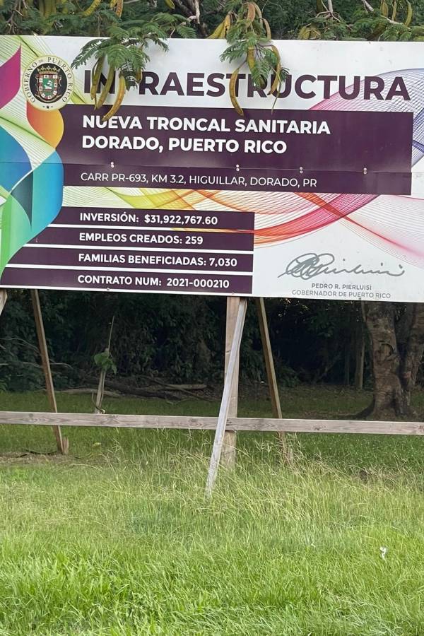 Proyecto de troncal sanitaria en Dorado